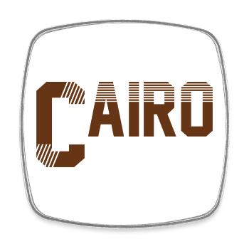 Kairo - Viereckiger Kühlschrankmagnet - Weiß - Vorne