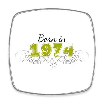 Born in 1974 - Square fridge magnet - white - Front