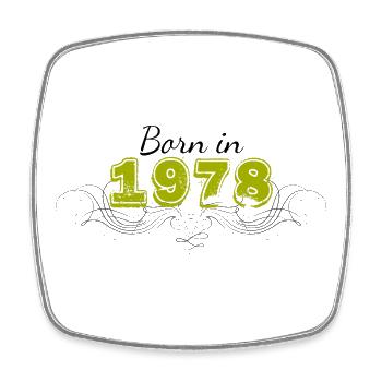 Born in 1978 - Square fridge magnet - white - Front