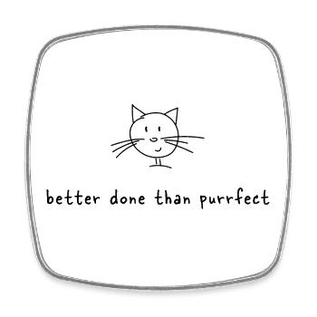 Cat wisdom - Square fridge magnet - white - Front
