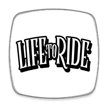 Life to Ride Biker Shirt - Square fridge magnet - white - Front