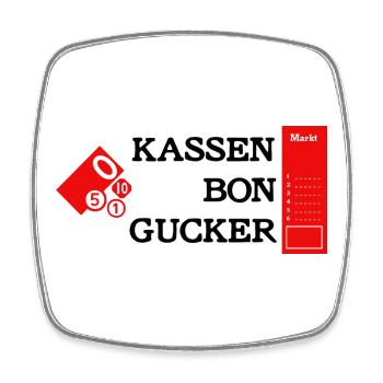 Kassenbongucker - Viereckiger Kühlschrankmagnet - Weiß - Vorne