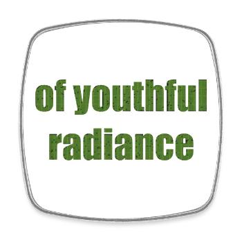 of youthful radiance - Square fridge magnet - white - Front