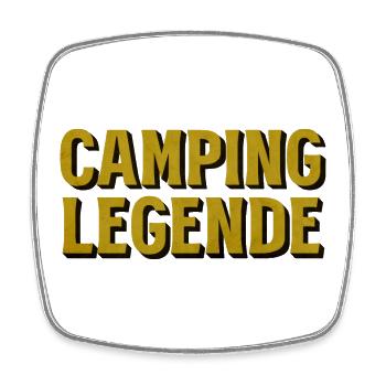 Camping Legende Vintage - Viereckiger Kühlschrankmagnet - Weiß - Vorne