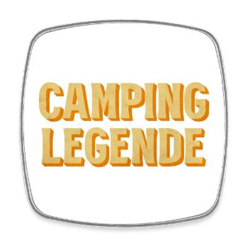 Camping Legende Retro - Viereckiger Kühlschrankmagnet - Weiß - Vorne