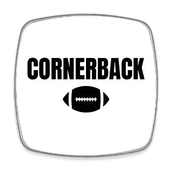 Cornerback Football Design für Sportfans - Viereckiger Kühlschrankmagnet - Weiß - Vorne