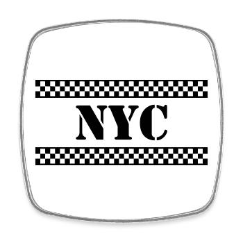 NYC Taxi - Magnet carré - blanc - Devant