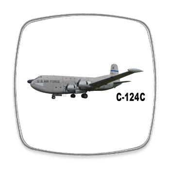 C-124K - Square fridge magnet - white - Front
