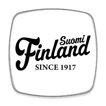 Finlande - Suomi - Finlande - Magnet carré - blanc - Devant