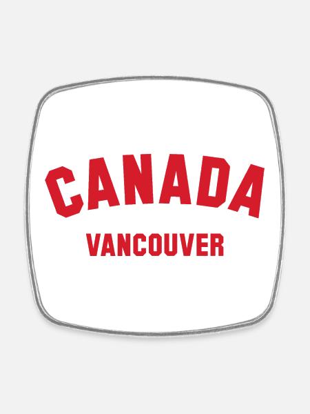 VANCOUVER, Canada Kanada - Viereckiger Kühlschrankmagnet - Weiß