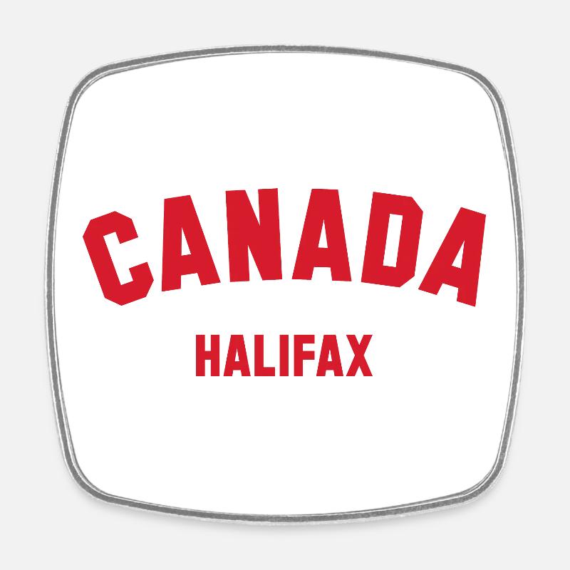 HALIFAX, Canada - Magnet carré - blanc