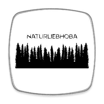 Naturliebhoba - Naturliebhaber, Dialekt - Viereckiger Kühlschrankmagnet - Weiß - Vorne