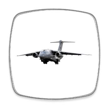C-390 - Square fridge magnet - white - Front