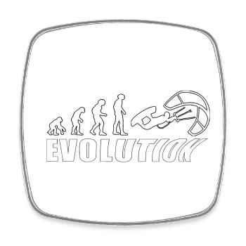 EVOLUTION KITESURF Meer Urlaub Geschenk - Viereckiger Kühlschrankmagnet - Weiß - Vorne