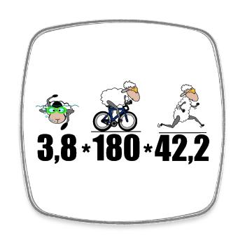 Ultra Triathlon - Square fridge magnet - white - Front