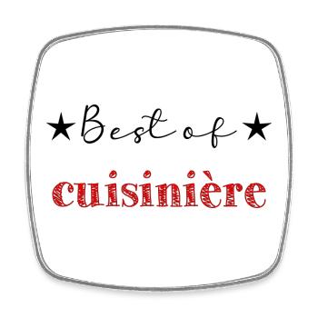 CUISINIERE. MAMAN. FÊTE DES MÈRES. BONNE FÊTE - Magnet carré - blanc - Devant