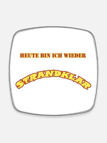 Strandklar - Viereckiger Kühlschrankmagnet - Weiß