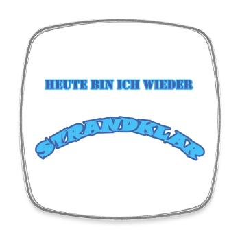 Strandklar - Viereckiger Kühlschrankmagnet - Weiß - Vorne