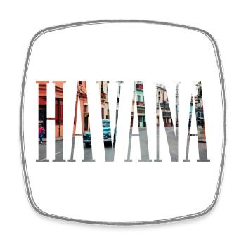 La Havane | La Havane | Cuba | Cuba | Jours fériés | Voiture de collection - Magnet carré - blanc - Devant