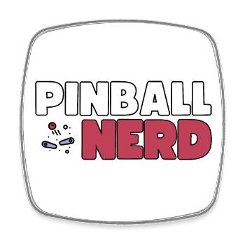 Pinball Nerd - Collectionneur de flippers - Magnet carré - blanc - Devant