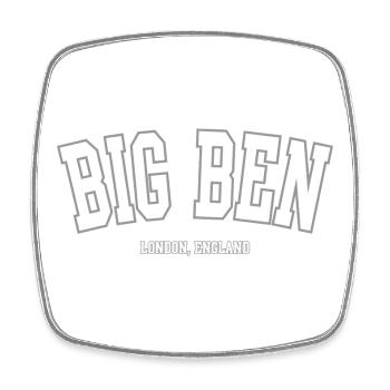 Big Ben London Print - Square fridge magnet - white - Front