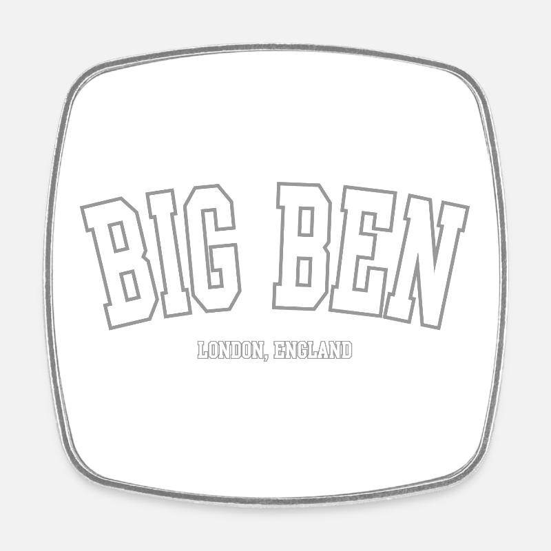 Big Ben London Print - Square fridge magnet - white