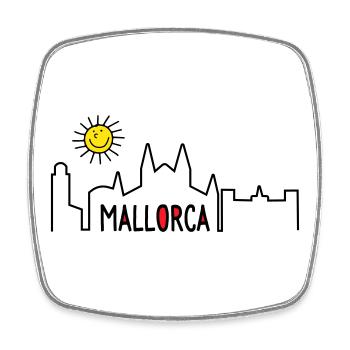 Mallorca in summer - Square fridge magnet - white - Front