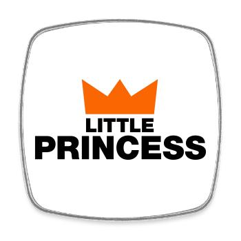 Little Princess mit Krone - Viereckiger Kühlschrankmagnet - Weiß - Vorne