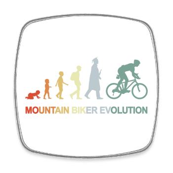 Mountain Biker Evolution - Square fridge magnet - white - Front