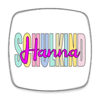 SCHULKIND MÄDCHEN - SCHRIFTZUG NAME HANNA - Viereckiger Kühlschrankmagnet - Weiß - Vorne