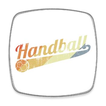 Vintage Handball - Magnet carré - blanc - Devant