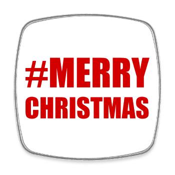 CHRISTMAS. HAPPY NEW YEAR. SAINT SYLVESTER. NEW YEAR. - Square fridge magnet - white - Front