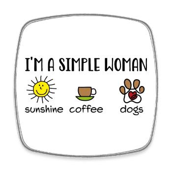 Designs amusants pour les propriétaires de chiens - Magnet carré - blanc - Devant