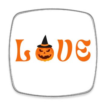 Love halloween - Square fridge magnet - white - Front