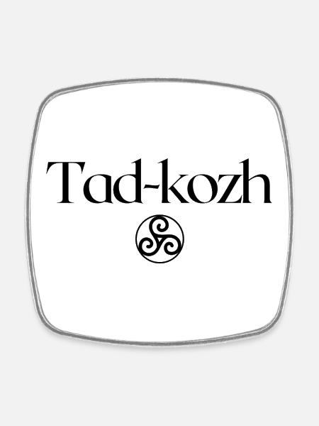 Tad-kozh Triskell Fête Grand-père Breton - Magnet carré - blanc