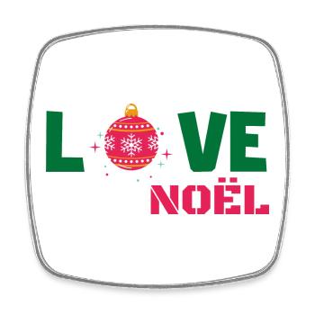 Love Noël - Magnet carré - blanc - Devant
