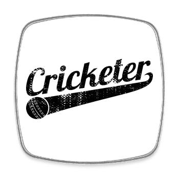 Cricketer - Magnet carré - blanc - Devant