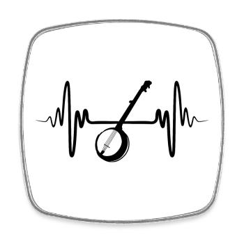 Banjo - Square fridge magnet - white - Front
