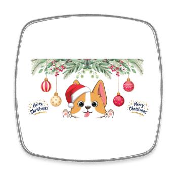 Weihnachten Chihuahua - Viereckiger Kühlschrankmagnet - Weiß - Vorne