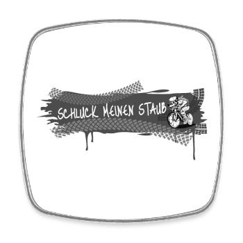 Schluck Meinen Staub Biker Grunge - Viereckiger Kühlschrankmagnet - Weiß - Vorne