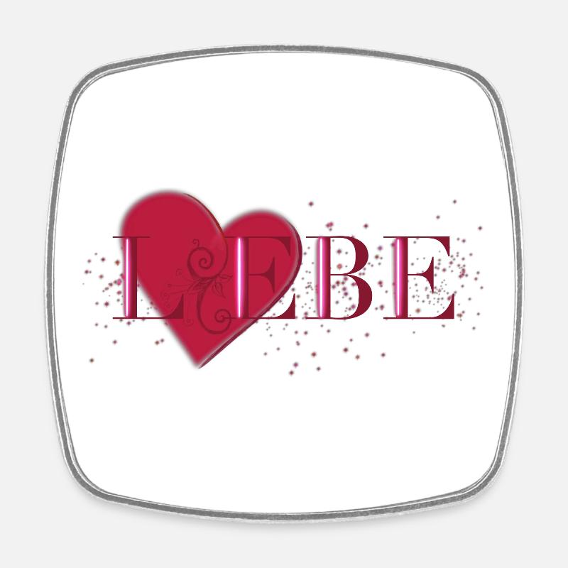 Liebe - Viereckiger Kühlschrankmagnet - Weiß