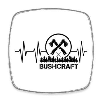 Herzschlag Bushcraft Axt Logo survival Symbol Wald - Viereckiger Kühlschrankmagnet - Weiß - Vorne