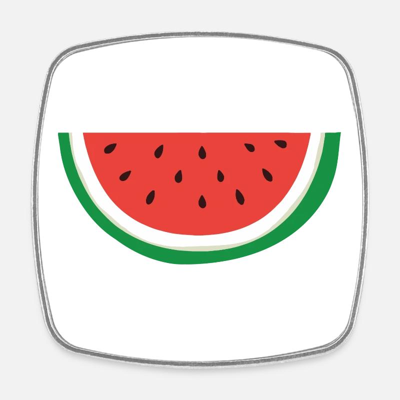 Watermelon- Palestinian symbol - Square fridge magnet - white