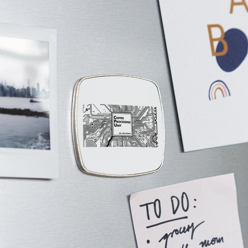 Square fridge magnet