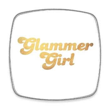 Glammer Girl Gold Cool Quotes Luxe Exclusif - Magnet carré - blanc - Devant