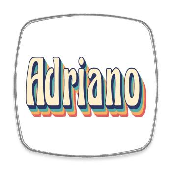 Adriano t-shirt retro vintage t-shirt gift - Square fridge magnet - white - Front