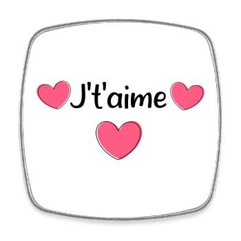 Valentinstag Pink Heart, Valentinstag - Viereckiger Kühlschrankmagnet - Weiß - Vorne