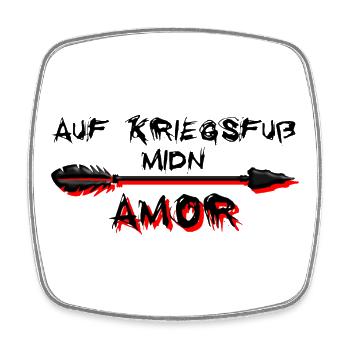sur le pied de guerre midn Cupidon - sur le pied de guerre avec Cupidon - Magnet carré - blanc - Devant