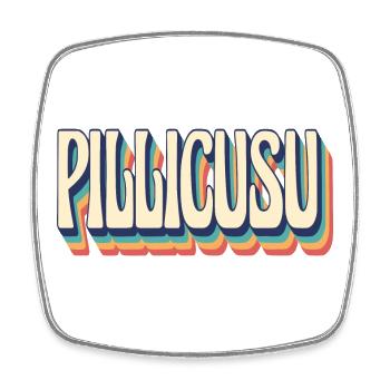 T-Shirt Sicilia pillicusu T-Shirt Geschenkidee - Viereckiger Kühlschrankmagnet - Weiß - Vorne