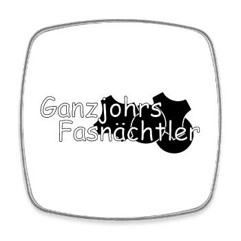 Ganzjoohrs Fasnächtler - Magnet carré - blanc - Devant
